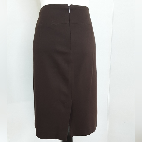 CACHA CONTOUR COLLECTION BROWN A-LINE SKIRT SZ 12 - Picture 2 of 5